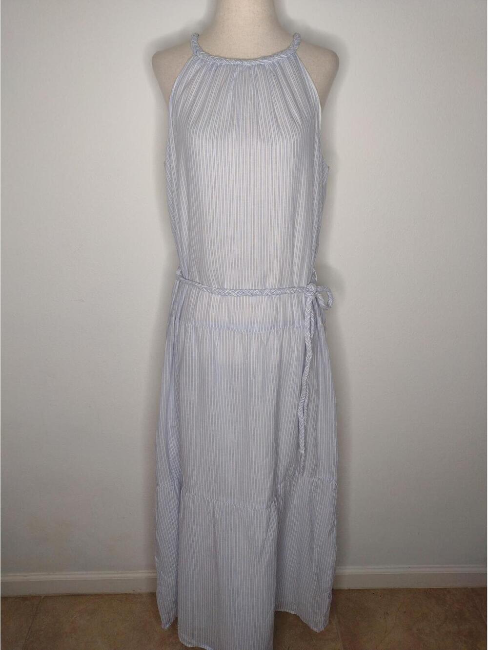 NWT Japna Women's Blue Striped Dress Size Medium - Picture 1 of 11